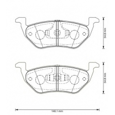 573365B BENDIX Комплект тормозных колодок, дисковый тормоз