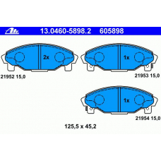 13.0460-5898.2 ATE Комплект тормозных колодок, дисковый тормоз