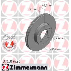 370.3076.20 ZIMMERMANN Тормозной диск
