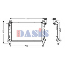 520520N AKS DASIS Радиатор, охлаждение двигателя