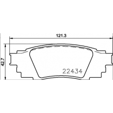 04466-78020 TOYOTA Колодки тормозные задние