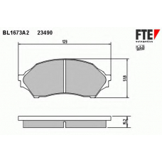 BL1673A2 FTE Комплект тормозных колодок, дисковый тормоз