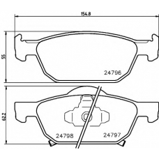 8DB 355 013-891 HELLA PAGID Комплект тормозных колодок, дисковый тормоз