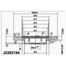 J3302154 NIPPARTS Тормозной диск