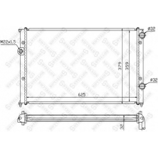 10-25009-SX STELLOX Радиатор, охлаждение двигателя