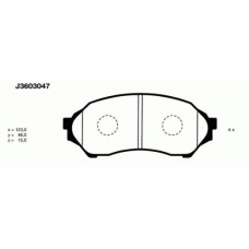 J3603047 NIPPARTS Комплект тормозных колодок, дисковый тормоз