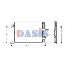 402500N AKS DASIS Конденсатор, кондиционер