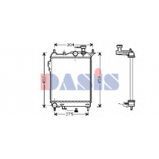 510026N AKS DASIS Радиатор, охлаждение двигателя