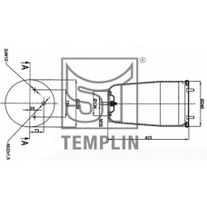 04.060.6106.530 TEMPLIN Кожух пневматической рессоры