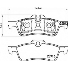 8DB 355 011-351 HELLA Комплект тормозных колодок, дисковый тормоз