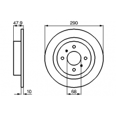 0 986 478 805 BOSCH Тормозной диск