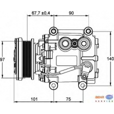 8FK 351 134-221 HELLA Компрессор, кондиционер