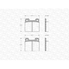 363702160101 MAGNETI MARELLI Комплект тормозных колодок, дисковый тормоз