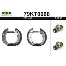 79KT0068 ICER Комплект тормозных колодок