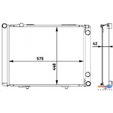 8MK 376 711-531 HELLA Радиатор, охлаждение двигателя