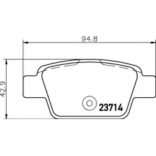 8DB 355 018-851 HELLA Комплект тормозных колодок, дисковый тормоз