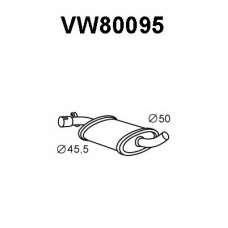 VW80095 VENEPORTE Средний глушитель выхлопных газов