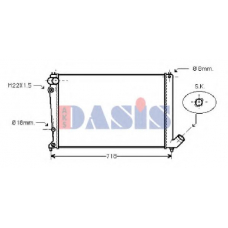 160260N AKS DASIS Радиатор, охлаждение двигателя