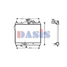 560002N AKS DASIS Радиатор, охлаждение двигателя