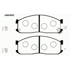 J3603025 NIPPARTS Комплект тормозных колодок, дисковый тормоз