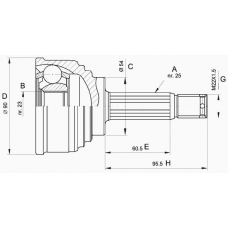 CVJ5147.10 OPEN PARTS Шарнирный комплект, приводной вал