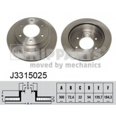 J3315025 NIPPARTS Тормозной диск