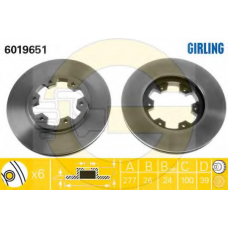 6411021 GIRLING Комплект тормозов, дисковый тормозной механизм