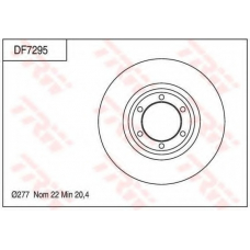 DF7295 TRW Тормозной диск