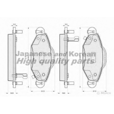 1080-3112 ASHUKI Комплект тормозных колодок, дисковый тормоз