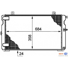 8MK 376 708-531 HELLA Радиатор, охлаждение двигател