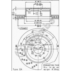 09.5519.30 BREMBO Тормозной диск