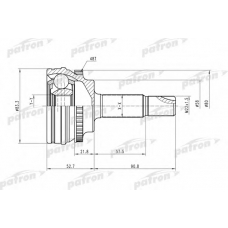 PCV1450 PATRON Шарнирный комплект, приводной вал