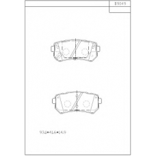 KD9049 ASIMCO Комплект тормозных колодок, дисковый тормоз