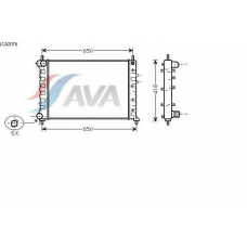 LCA2076 AVA Радиатор, охлаждение двигателя
