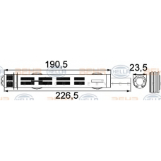 8FT 351 197-291 HELLA Осушитель, кондиционер