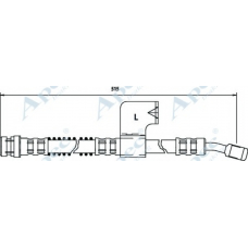 HOS3647 APEC Тормозной шланг
