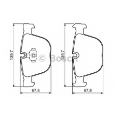 0 986 494 325 BOSCH Комплект тормозных колодок, дисковый тормоз