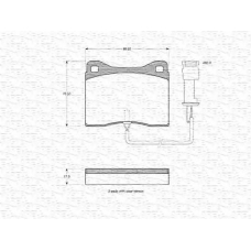 363702160927 MAGNETI MARELLI Комплект тормозных колодок, дисковый тормоз