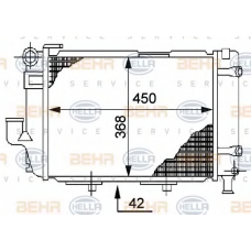 8MK 376 711-364 HELLA Радиатор, охлаждение двигателя