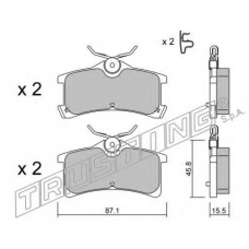 465.0 TRUSTING Комплект тормозных колодок, дисковый тормоз