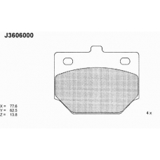 J3606000 NIPPARTS Комплект тормозных колодок, дисковый тормоз