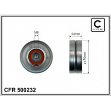 500232 CAFFARO Натяжной ролик, поликлиновой  ремень