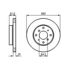 0 986 478 447 BOSCH Тормозной диск