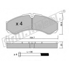 221.0 fri.tech. Комплект тормозных колодок, дисковый тормоз
