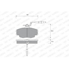 151-1666 WEEN Комплект тормозных колодок, дисковый тормоз