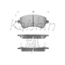 D2224 KAISHIN Комплект тормозных колодок, дисковый тормоз