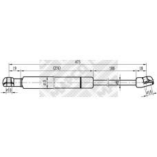 91004 MAPCO Газовая пружина, крышка багажник