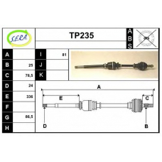 TP235 SERA Приводной вал