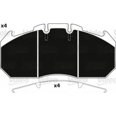882226 VALEO Комплект тормозных колодок, дисковый тормоз
