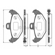 0 986 TB2 337 BOSCH Комплект тормозных колодок, дисковый тормоз